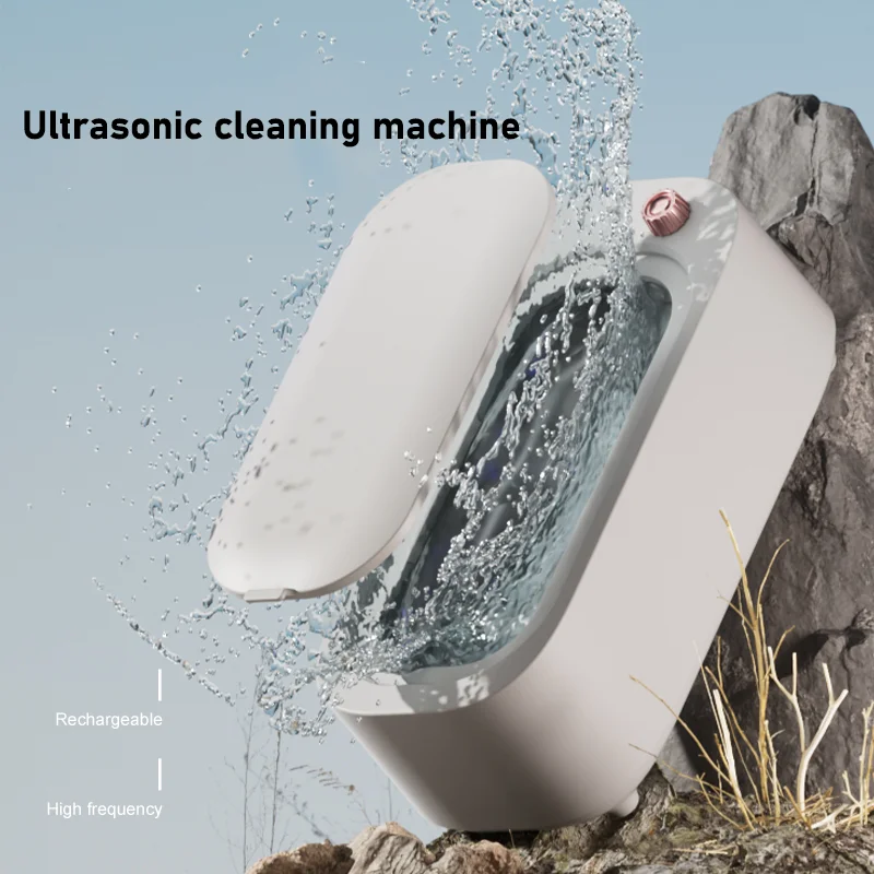 

50KHz Ultrasonic Cleaner, One-Key 3-Speed Deep Flume, No Pickup Needed, Rechargeable Portable for Glasses Jewelry Dentures