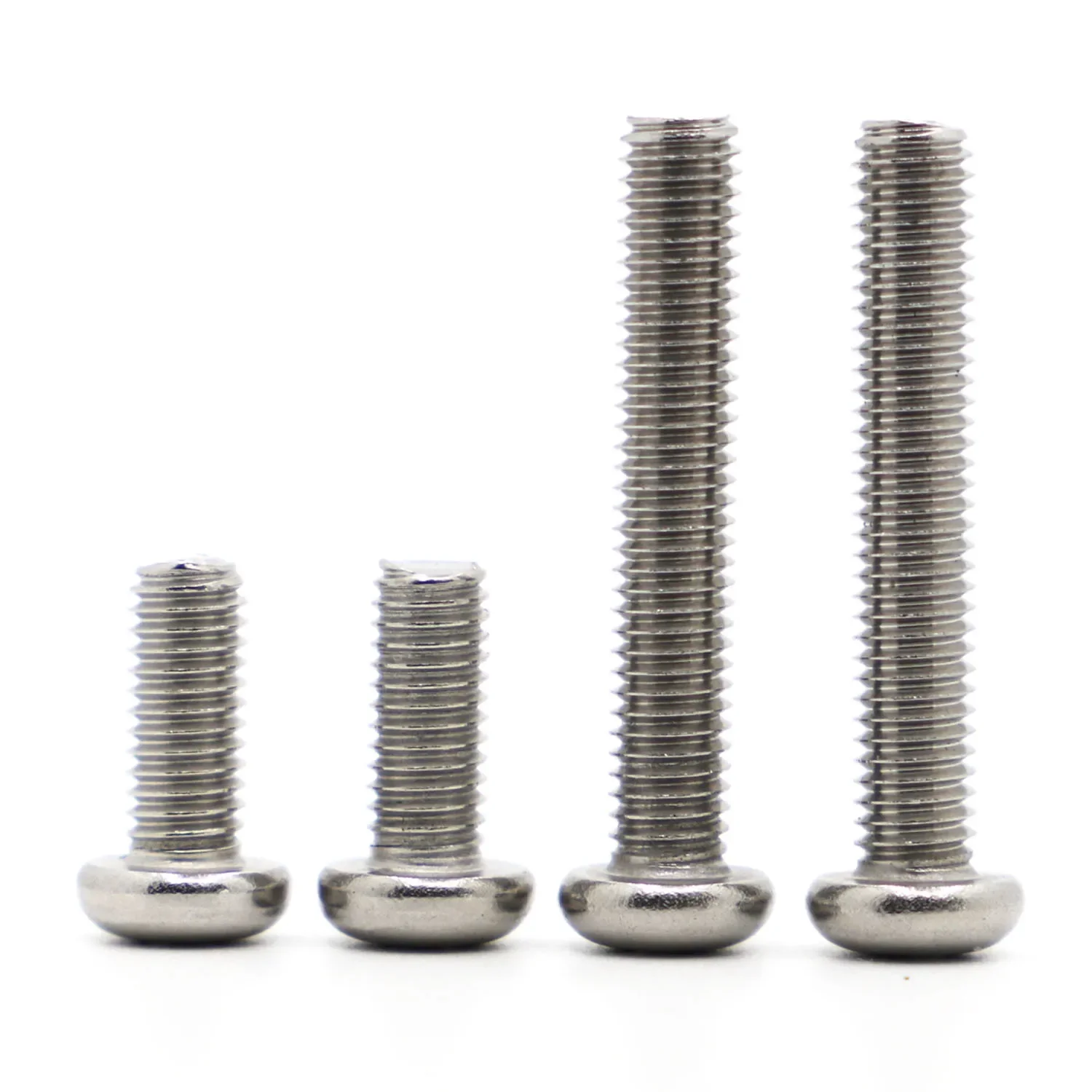 5-50pcs M1 M1.2 M1.4 M1.6 M2 M2.5 M3 M4 M5 M6 M8 GB818 A2-70 304 Stainless Steel Cross Phillips Round Pan Head Wood Screw Bolt