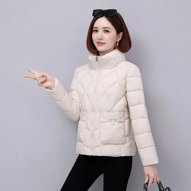 

Autumn and Winter Warm Short Jacket Long-sleeved Parkas 2023 New Women Cotton-padded Tops Slim Fit Cotton Coat ER-1987