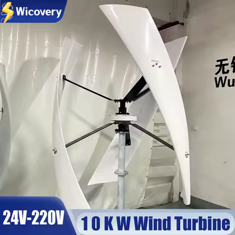 6KW 8KW 10KW On Grid System 220V 380V On Grid Off Grid Renewable Energy System Vertical Axis Wind Energie Turbine