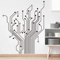Circuit Tree Ver 2.0 Geek Wall Decal Baby Nursery Kids Room Geekery Computer Science Circuit Board Wall Sticker Bedroom Vinyl