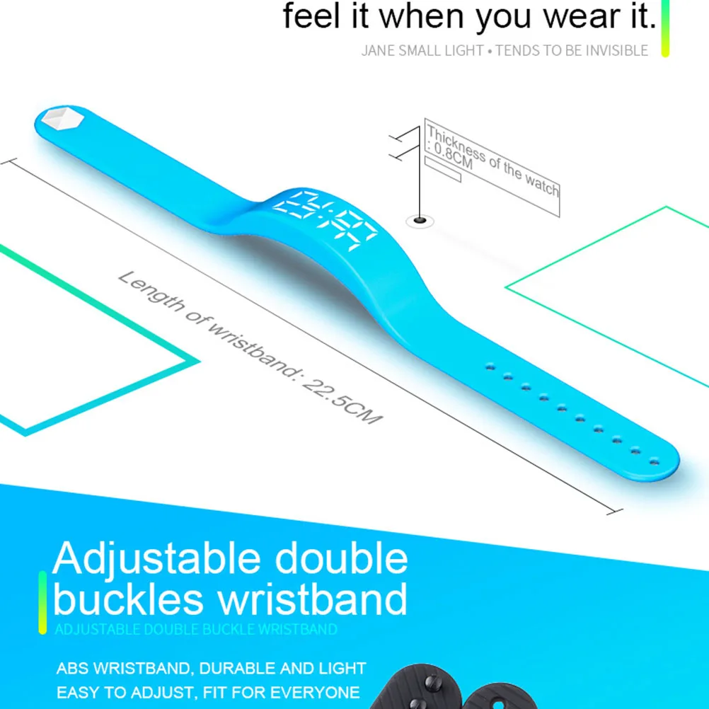 Sports Fitness Smart Watch Silicone LED Pedometer Digital Wristband Waterproof Bracelet Men Health Monitor Step Counter