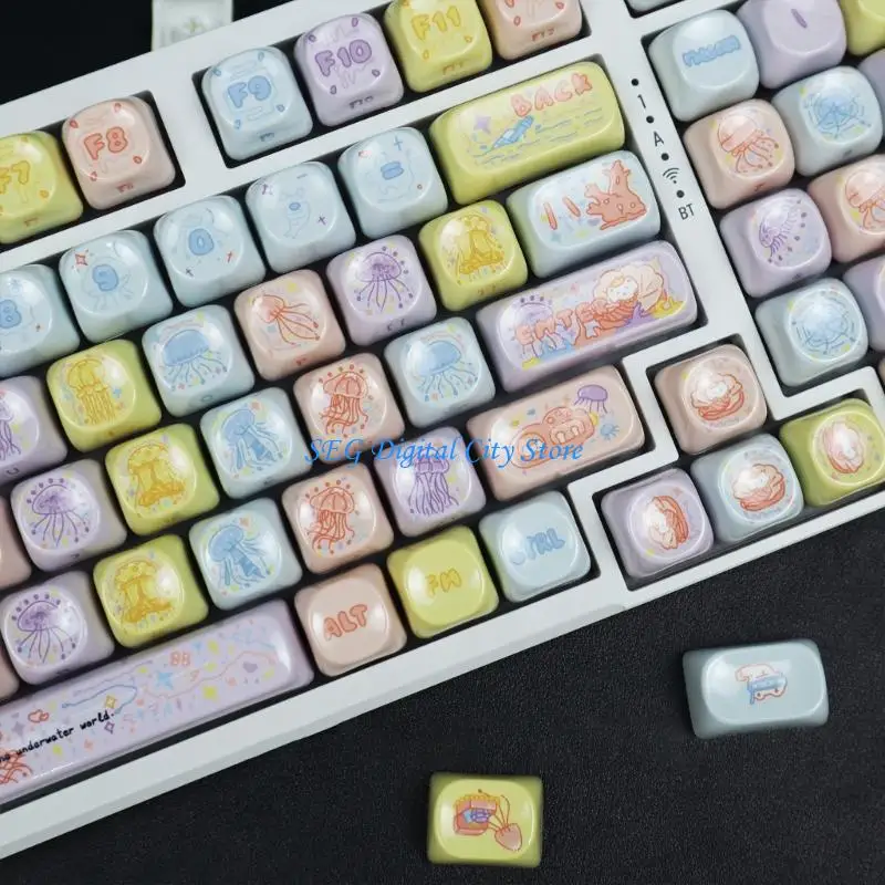 U75B Mirror Finish PBT Keycaps Heat Resistant Enhances Typing Feel And Visual Appeal