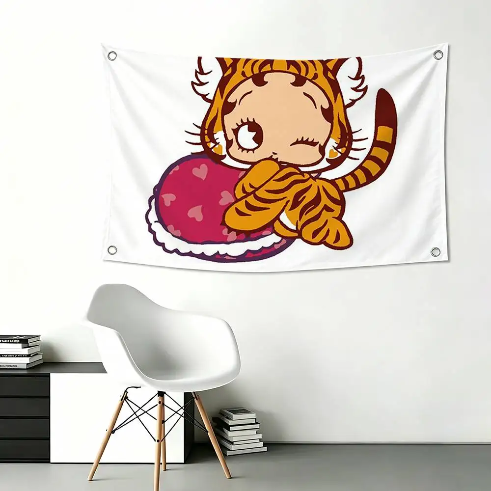 Animal Costume B-Betty B-Boop Cartoon Flags Wall Hanging Tapestry Outdoor Garage Room Decorative flag Background Blanket