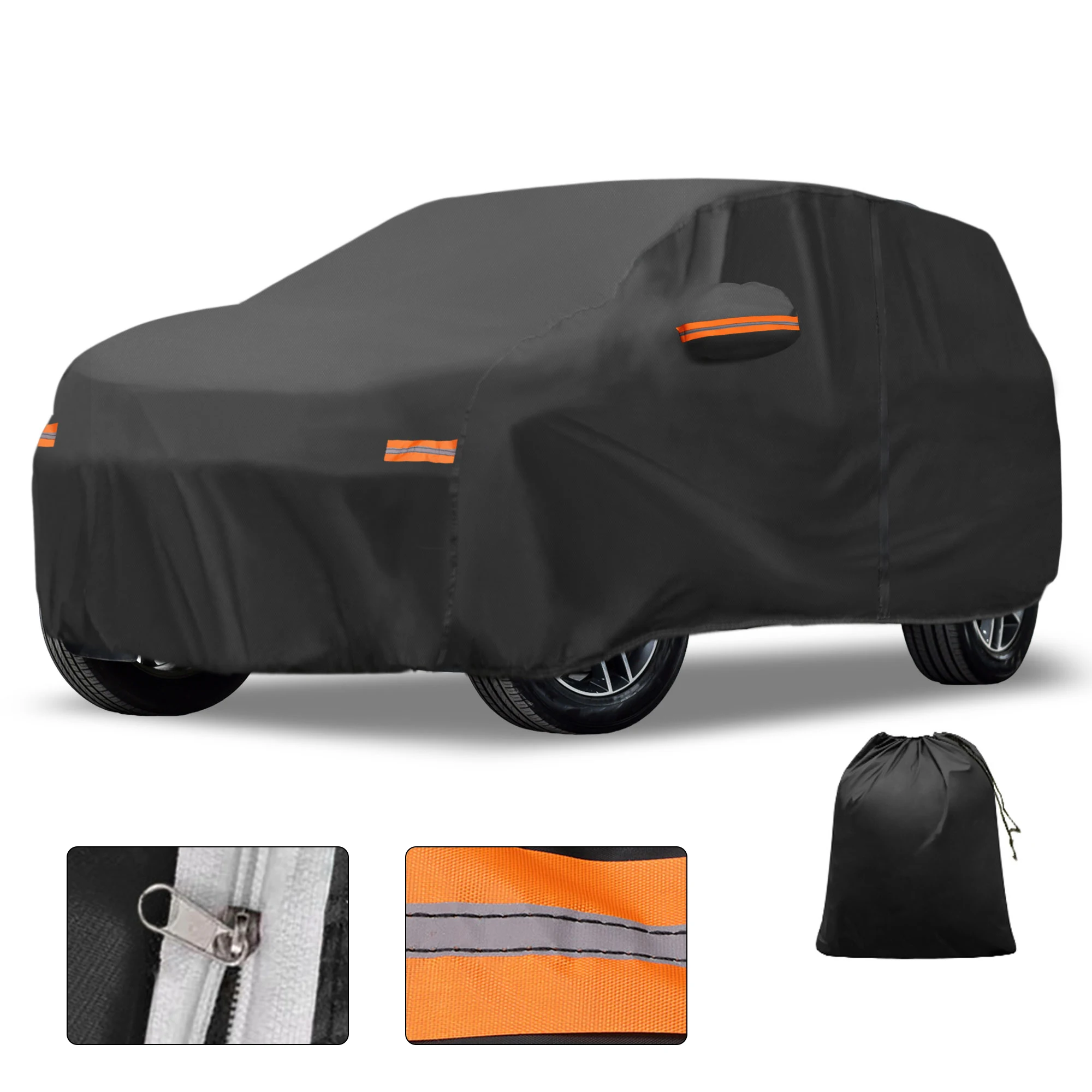 

Автомобильный чехол Motoforti, уличный водонепроницаемый чехол от солнца и дождя, защита от града с левой боковой молнией двери 210D-PU для Lincoln Corsair