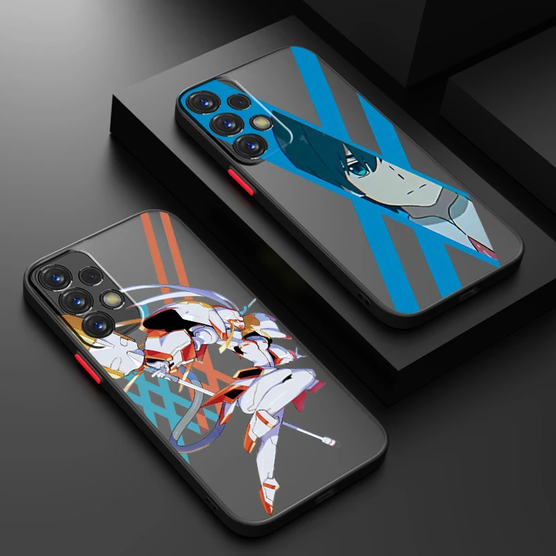 D-Darling In The Franxx Art Anime Frosted Translucent For Samsung A53 A52 A33 A32 A51 A71 A21S A13 A73 A50 A22 A12 5G Funda