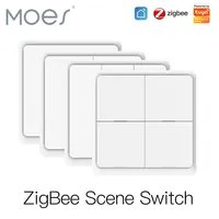 Moes ZigBee Wireless Scene Switch 12 control modes Handheld Push Button Setup Home Automation Scenario Tuya Smart Devices