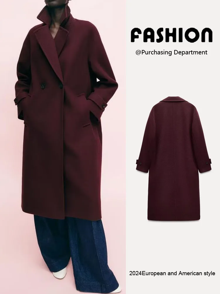 Spring New Arrival Women's Fashion Soft Loose Casual Lapel Long Sleeve Coat Outerwear Commute Style Pure Color Medium Length