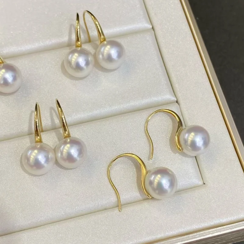 

SGARIT Trending Design Pearl Earring 925 sterling silver Aurora Round Freshwater Pearl Hook Earrings Hot Sale Jewellery SE51