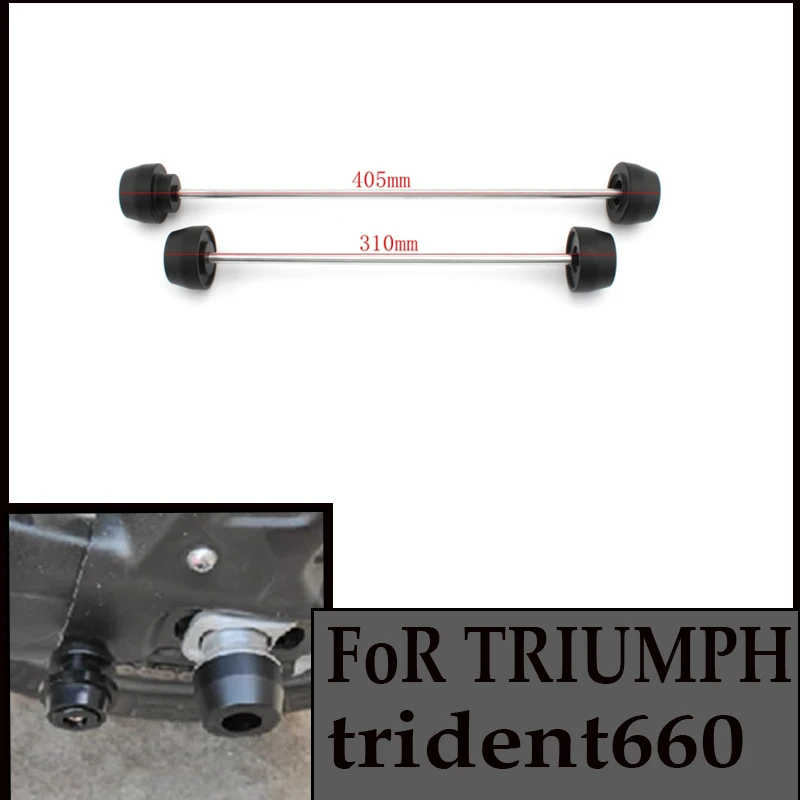 

For Triumph Trident 660 Trident660 2021 2022 2023 Motorcycle Front Rear Axle Fork Crash Slider Wheel Protector