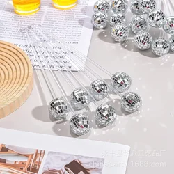 Mirror Ball Cocktail Stirrer Beverage Stirrer Disco Ball Decoration Disco Decorative Items Disco Theme Birthday Party Supplies