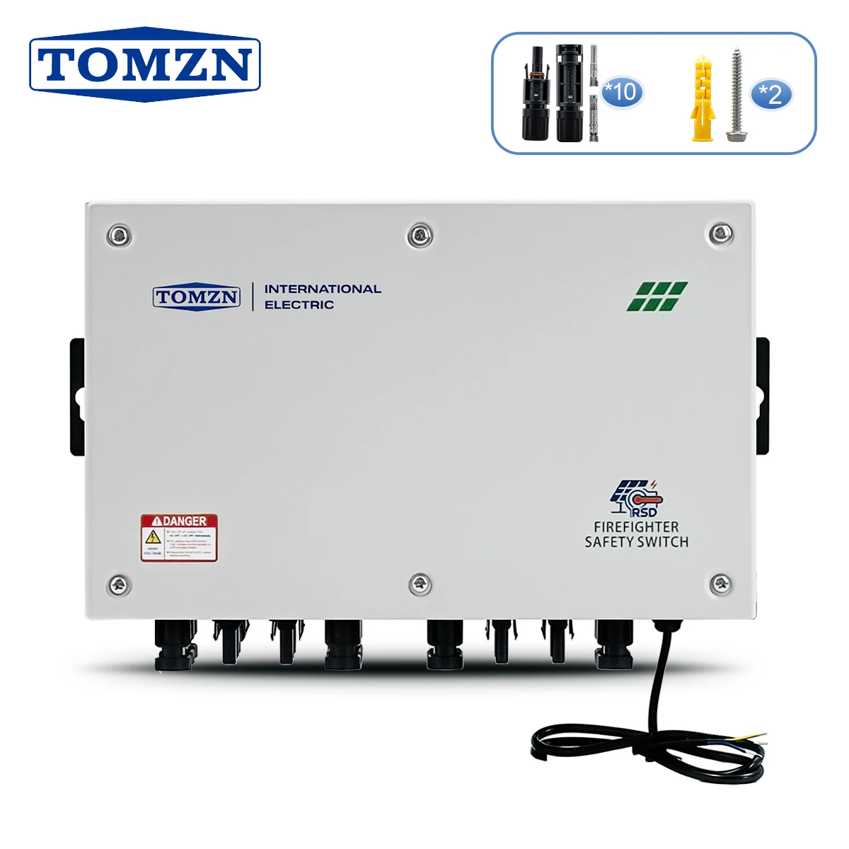 Rapid Shutdown Device Solar Panel Disconnect Switch 5 String 1000V 40A PV Firefighter Safety Switch Remote Emergency Shut Off
