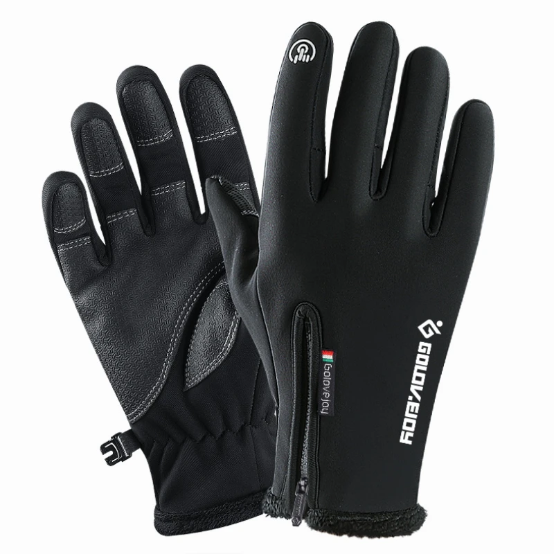 

Motorcycle Cycle Gloves for Men Waterproof Windproof Winter Touch Gloves Full Finger Warm Fleece Motocross Gloves Outdoor Sports