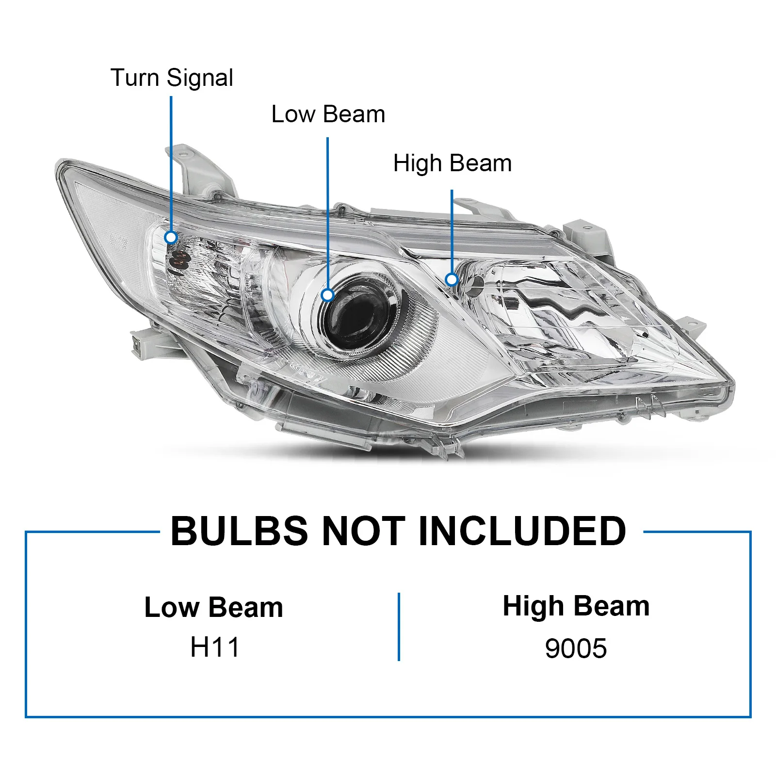 Wholesale Sale Auto Parts for 2012-2014 Toyota Camry Car Lighting Led Headlight Headlamp