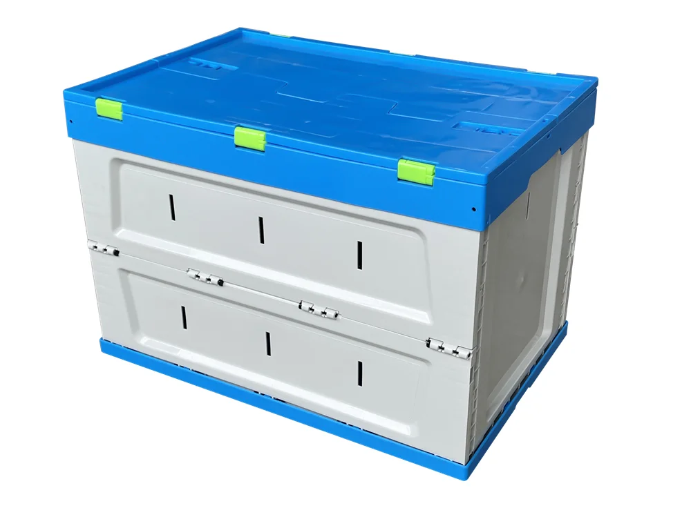 Borse portaoggetti in plastica pieghevoli con scatola solida pieghevole e impilabile da 600x400x410 mm per logistica