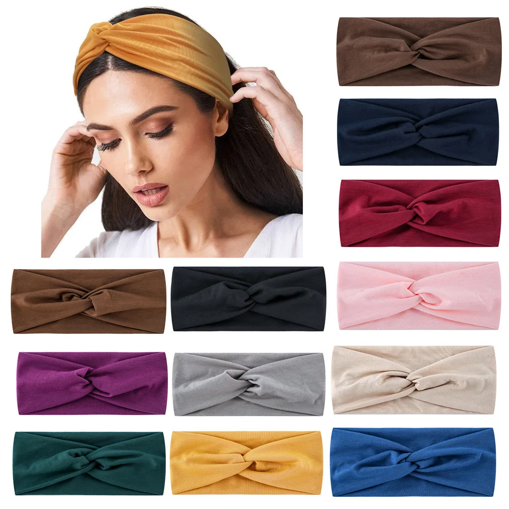 Sports Hair Band Simple Fashionable Makeup Cross Hair Band Women Facial Wash Hair Band Yoga Headband Hair Accessories for Women