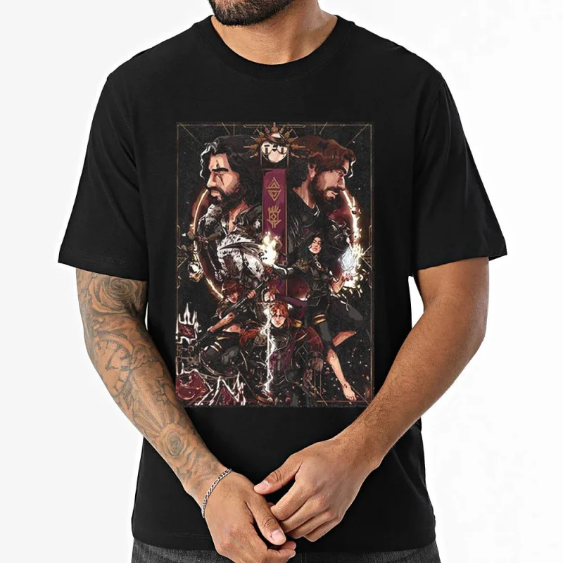 

Heroes Battle Retro Expedition 33 Gift T shirt for RPG Gamers All size Tops Gustave Clair Obscur Graphic print Clothes