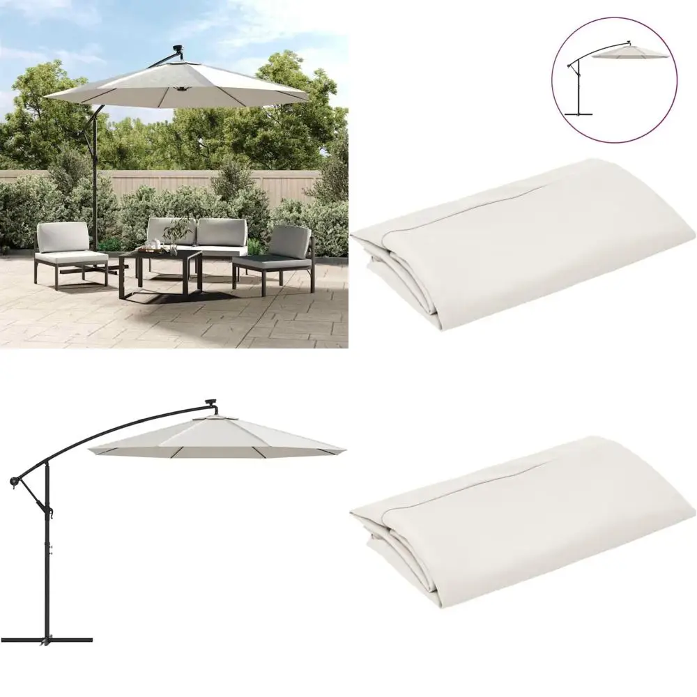 

polyester replacement fabric for outdoor umbrellas - sand white, 100% polyester, 9.8 feet wide, ideal for outdoor living and par