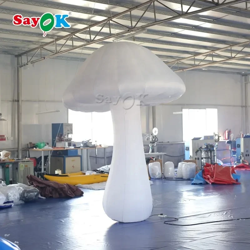 3/4/5m Inflatable Mushroom Glow In The Dark With Led Lights Inflatable Mushroom For Event Wedding Party Decoration