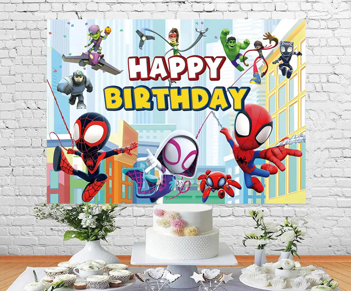 Avengers Iron Man Spiderman Marvel Superhero Boy Birthday Party Background Decoration Children Birthday Party Favors Baby Shower