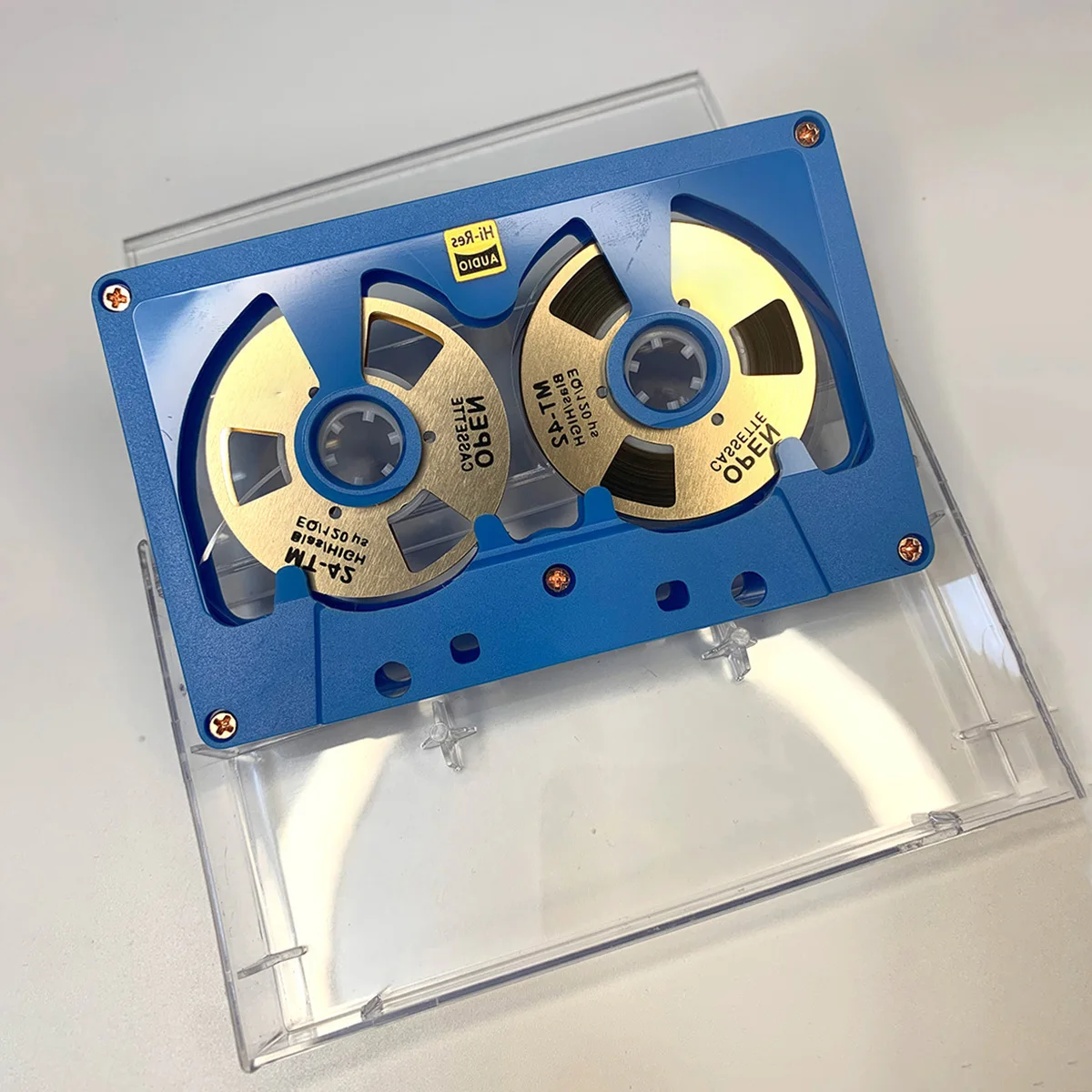 Neue Audio-Kassettenrolle zum Spulen, Kassette, 50 Minuten, leeres Klebeband, doppelseitige Metallrolle, hohles Gehäuse, selbstgemachtes, hochwertiges Design – Detail 12
