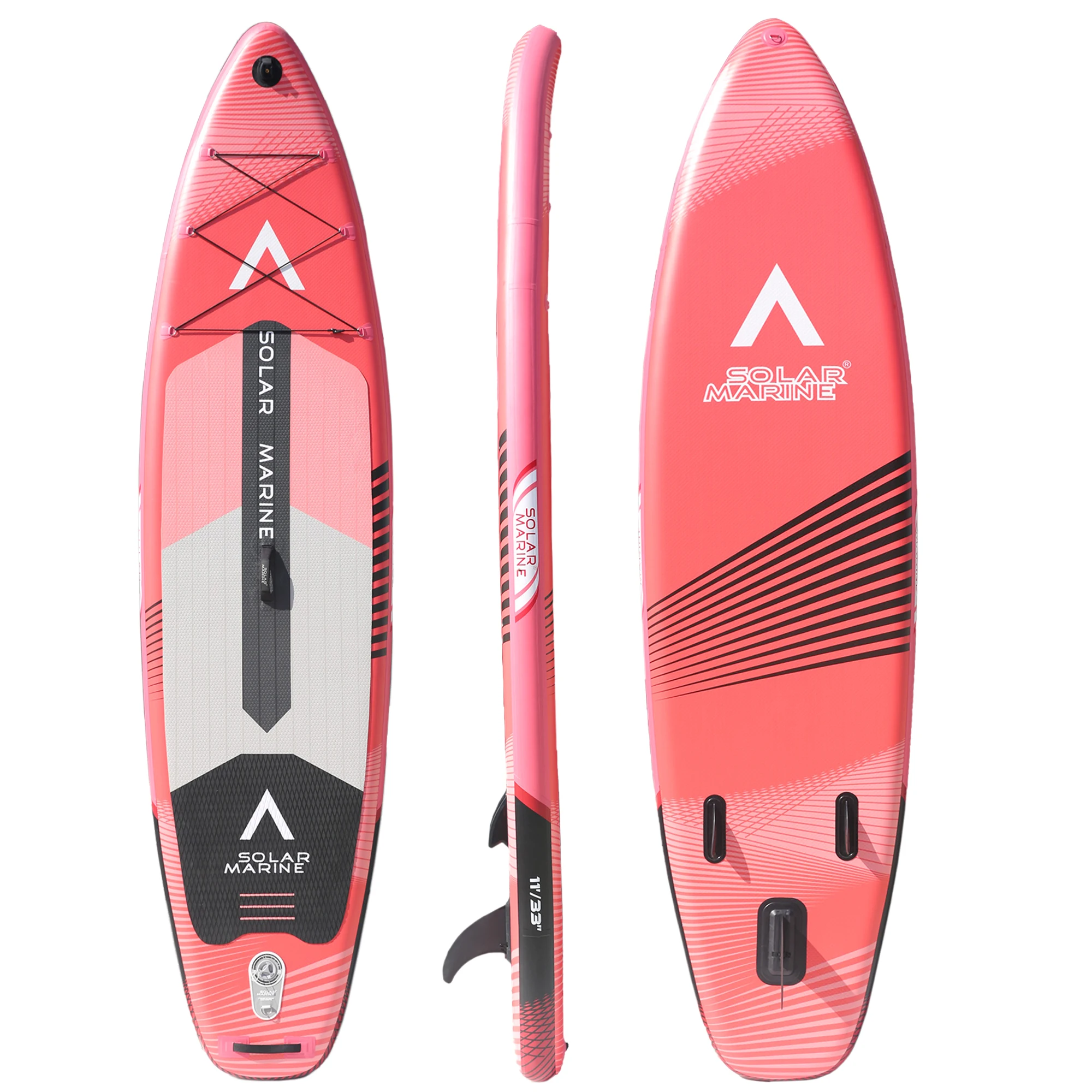 Solar Marine SUP Board Inflatable Stand Up Paddle Board Surfboard Non-Slip Water Sport Kayak Surf Set with Free Accessories