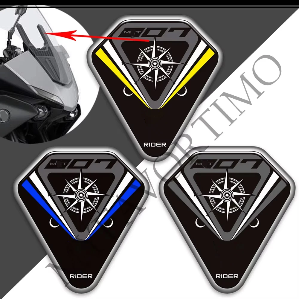 

Motorcycle Windshield fuel tank cushion gift box Decals Tank Pad Kit Knee Stickers For MT07 SP MT-07 TRACER 2015-2022