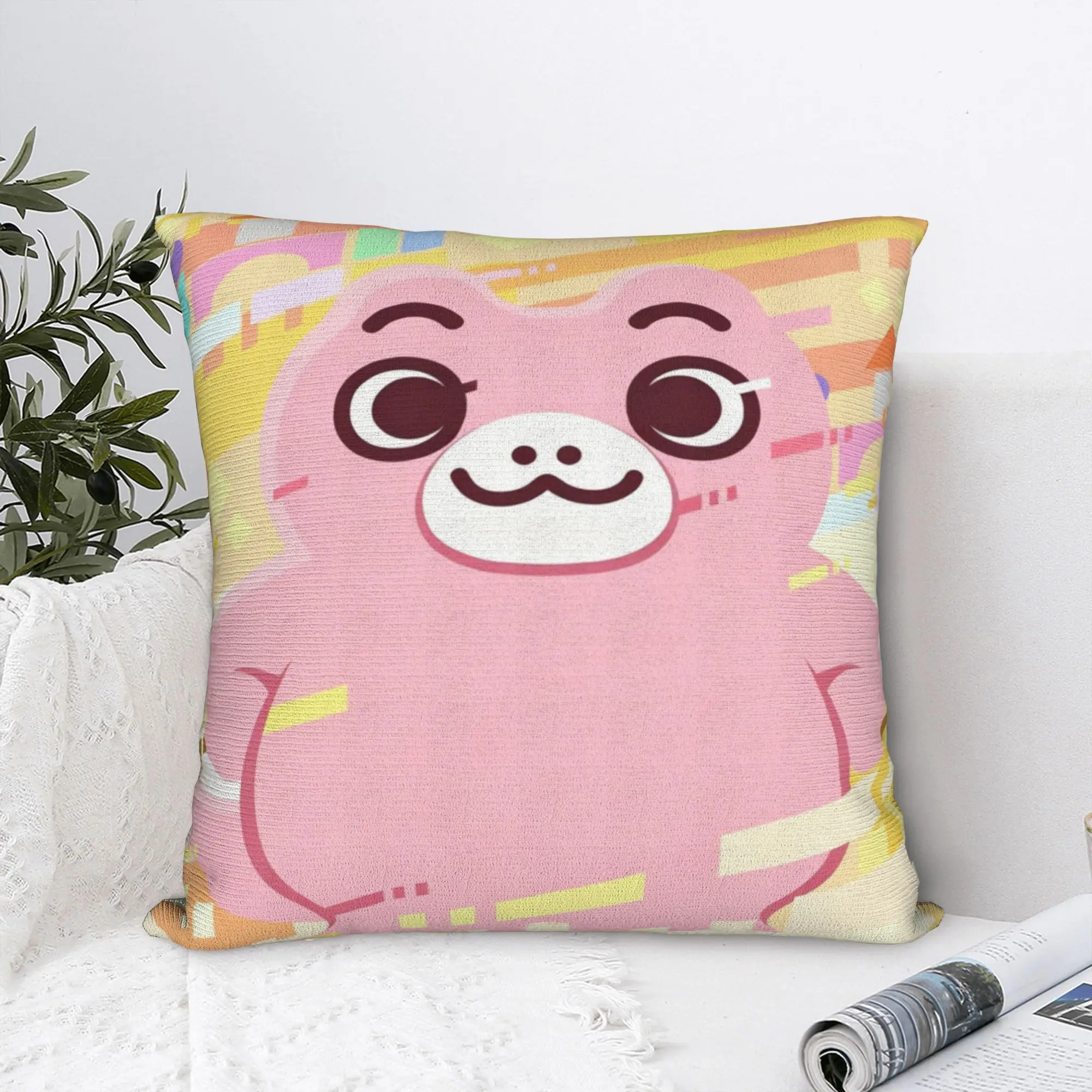 Chibi Monster Raids Again Pillowcase Polyester Cushion Cover Decor Cute Throw Pillow Case Cover Home Zippered 40X40cm