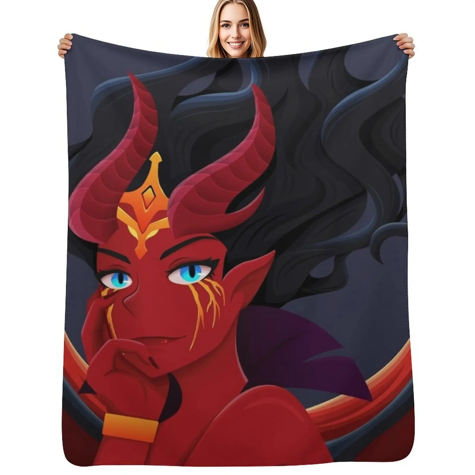 [Dota2] Queen of Pain Arcana Throw Blanket Thermal Nap Personalized Gift christmas decoration Hairy Sofa Quilt Blankets