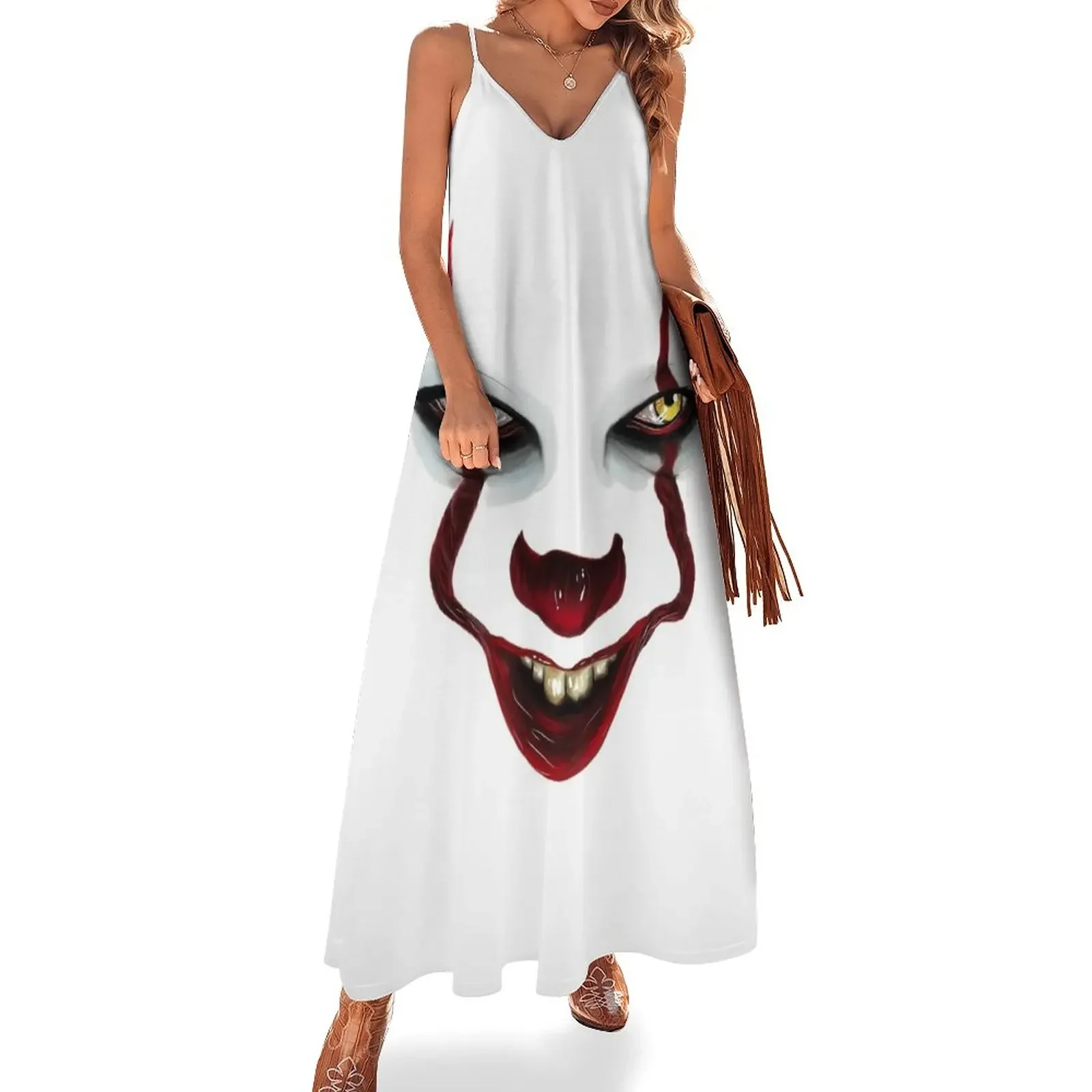 

Horror Face Sleeveless Dress elegant chic women dresses promotion Summer dresses for women elegant and pretty women's dresses