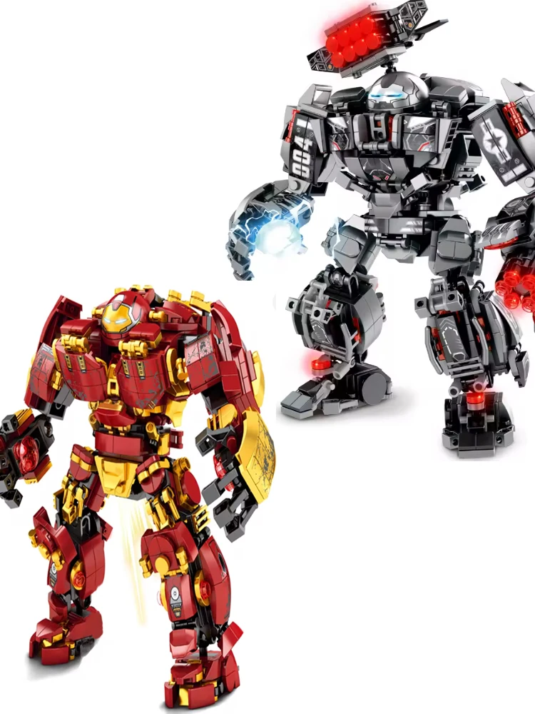 Super-héros Avengers Iron Man Hulkbuster acier Mecha figurines blocs de construction film classique modèle briques jouets pour enfant cadeau