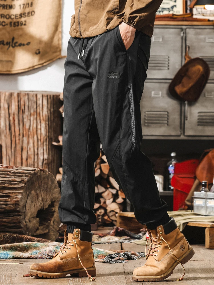 

Summer Thin Ice Silk Casual Pants Men's Outdoor Hiking Functional Qui Dry Loose Trendy Brand Cuffed Leisure Trousers
