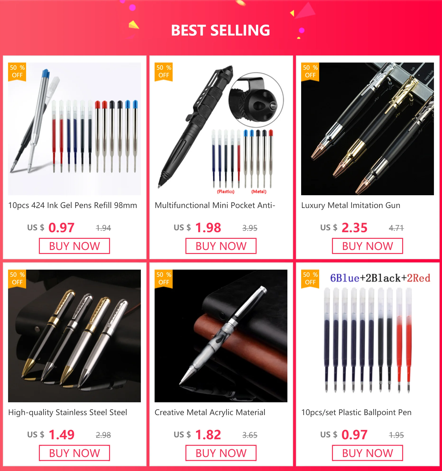 10 Stück 9,8 cm austauschbare 424 Stiftminen, 0,5 mm, spezielle G2-Kugelschreiberminen für Büro und Geschäft, zum Schreiben, für Büromaterial – Detail 1