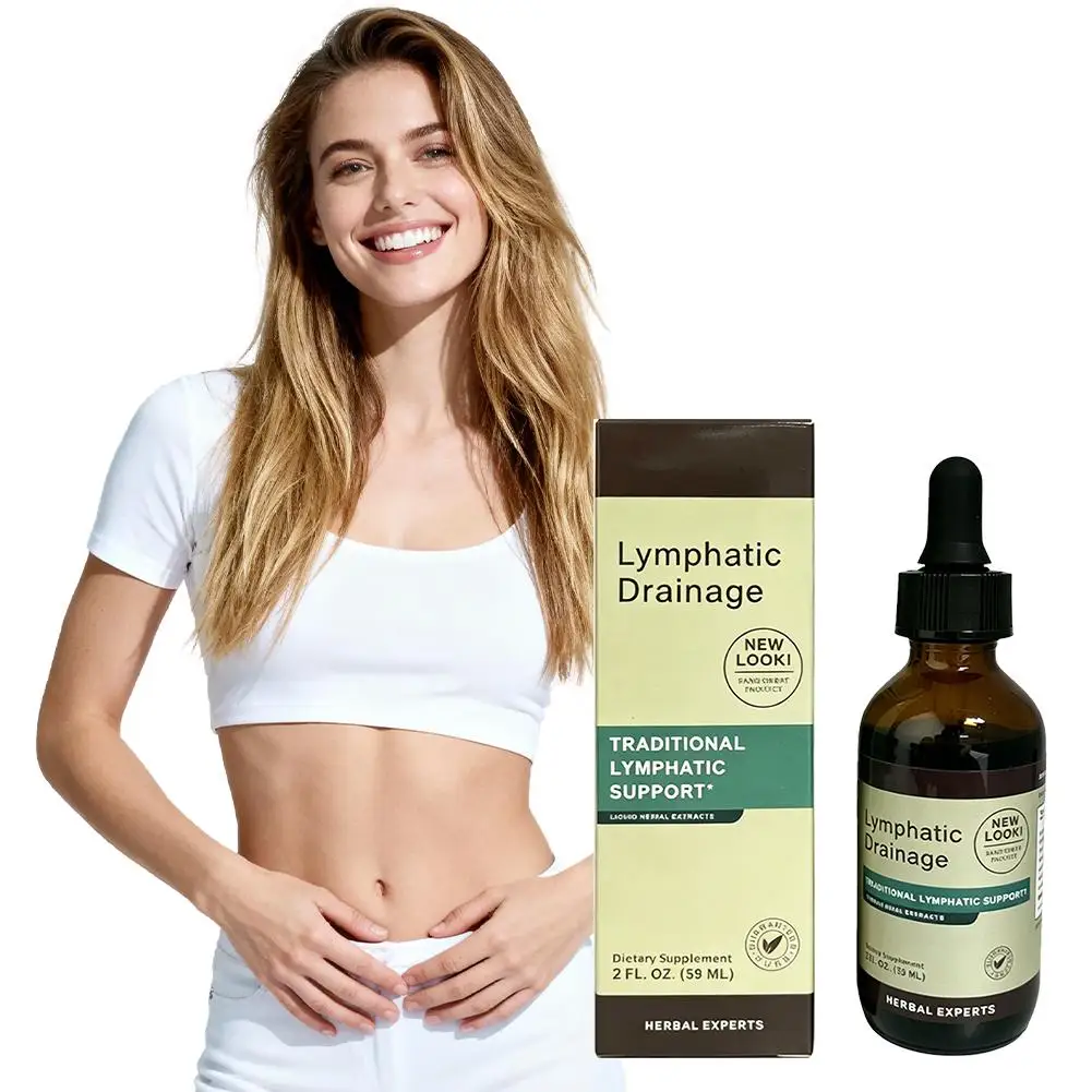 59ml Herbal Body Care Serum Lymphatic Drainage Drops Natural Extract Ampoule Drops For Wellness Healthy Toxin Reduce Skin Care