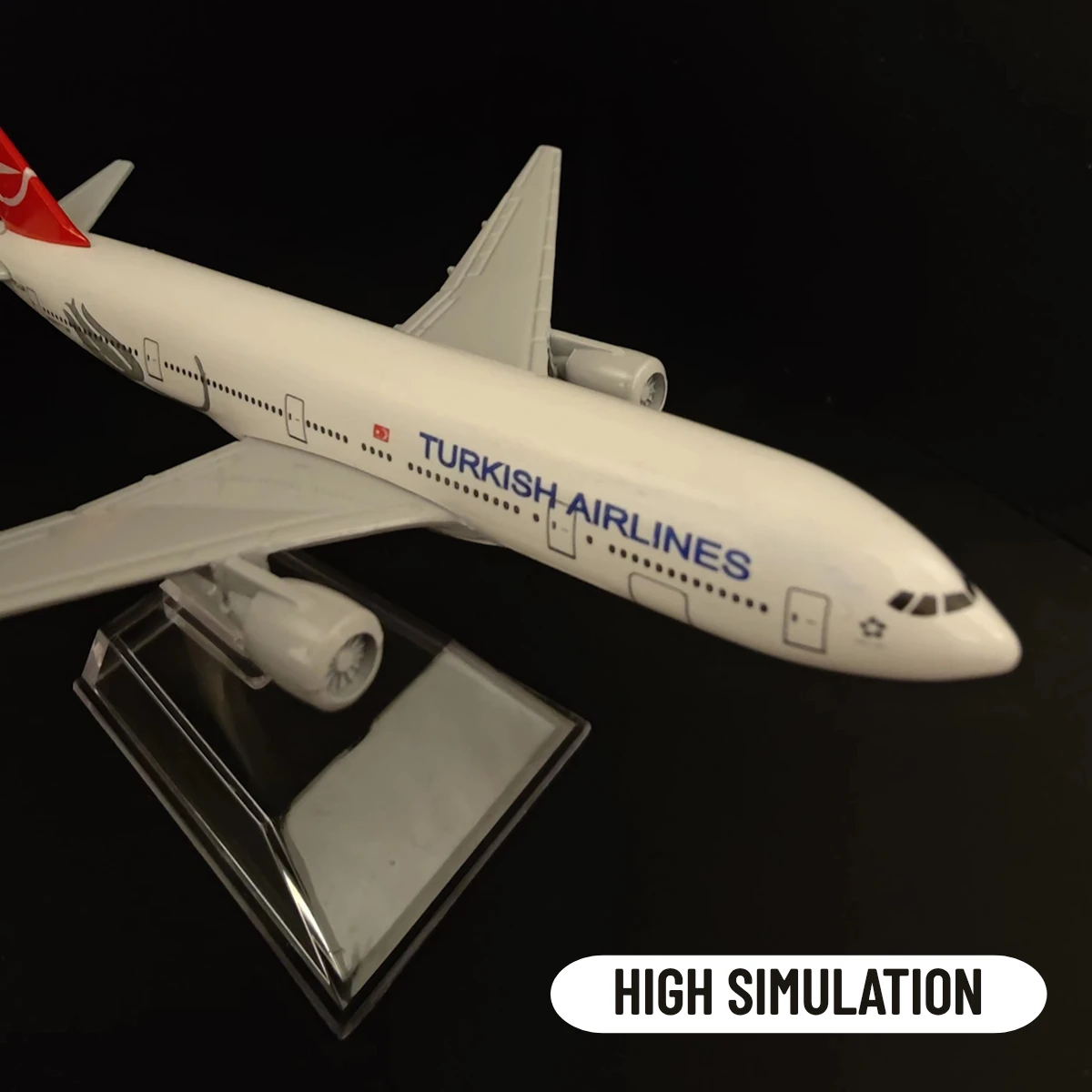 Scale 1:400 Metal Aircraft Model, TURKISH B777 Airplane Diecast Plane Aeroplane Miniature, Kids Room Decor Gift Toy for Boy