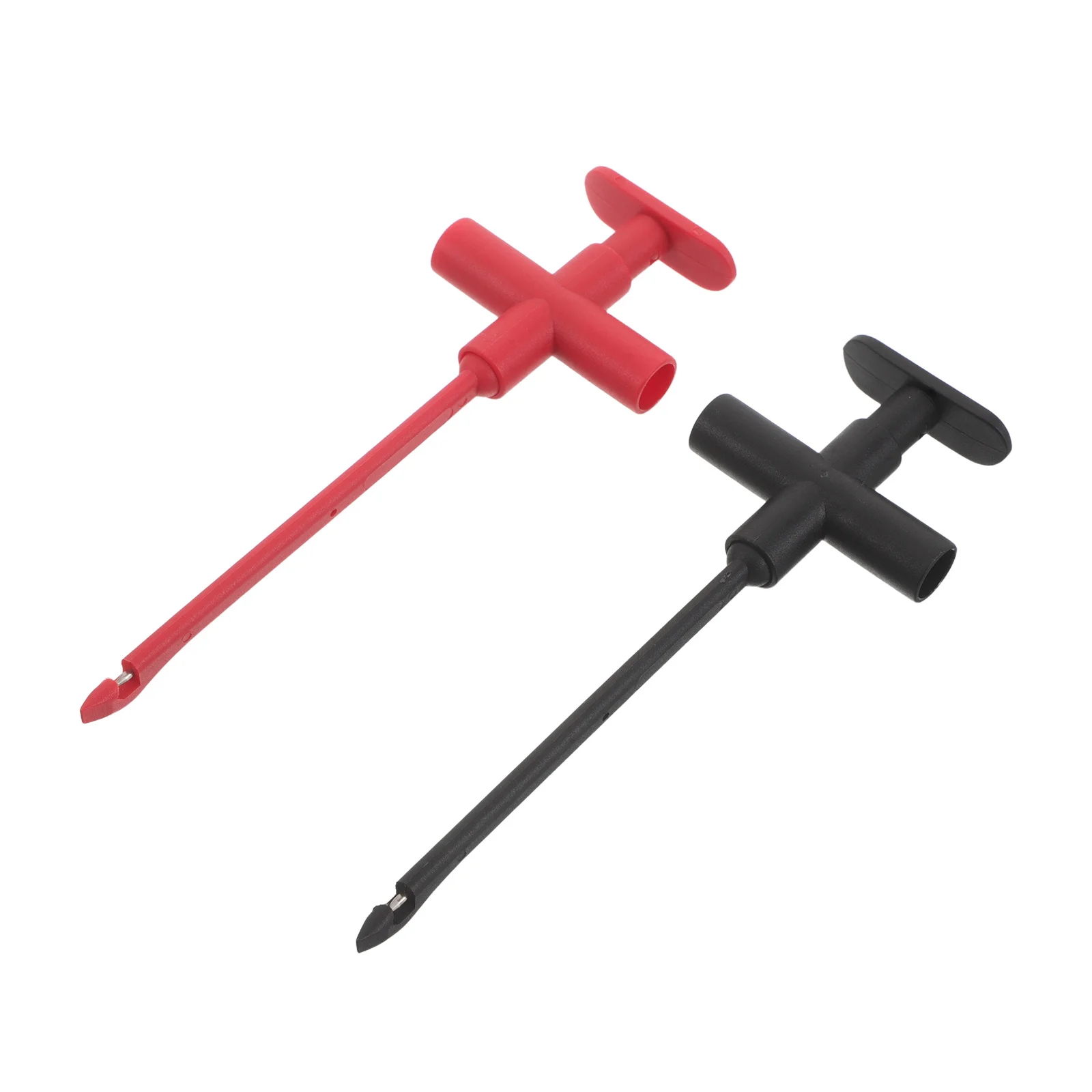 

2pcs Multimeter Test Hook Clip Insulation Piercing Probe For Automotive Electrical Testing Nondestructive Wire Fault Detection