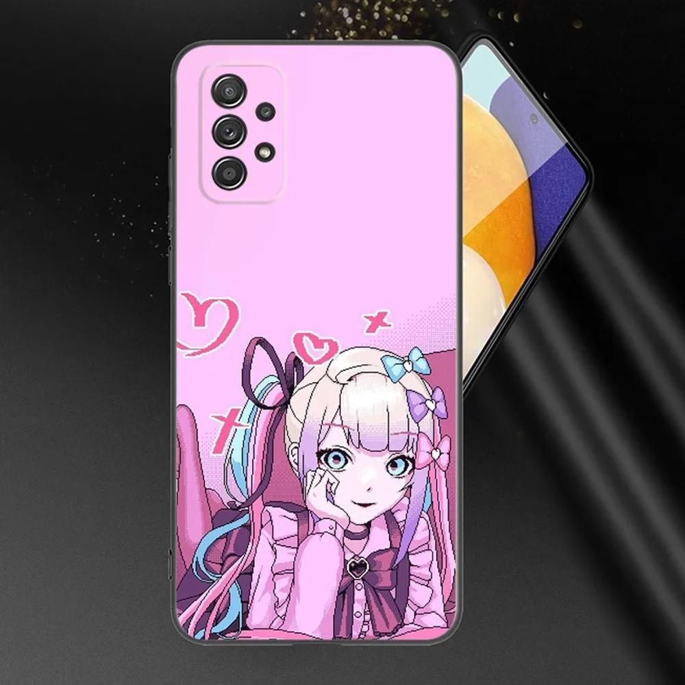 Needy Girl Streamer O-Overload kangel Phone Case For Samsung Galaxy A13,A21s,A22,A31,A32,A52,A53,71,80,91 Soft Black Phone Cover