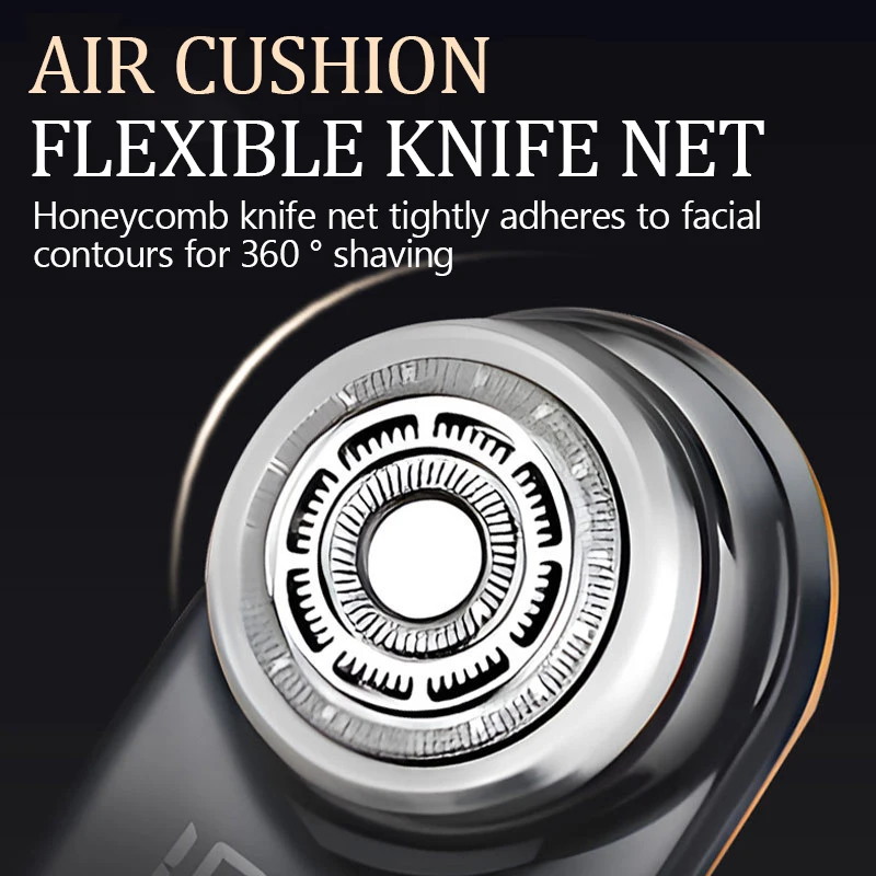 Kemei-Mini rasoir électrique portable à chargement rapide pour homme, rasoir lavable à sec, affichage numérique, lame montée sur voiture