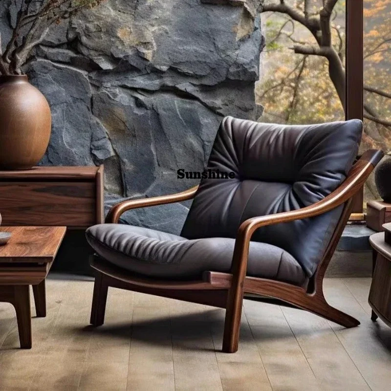 Chinese Solid Wood Sofa Chair, Solid Wood, Customizable, Living Room Sofa, Armchair, Anti-corrosion and Moisture-proof