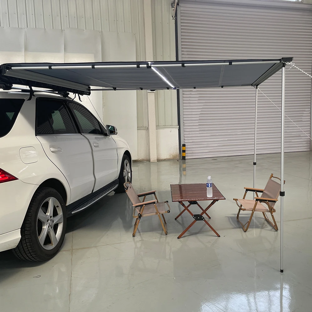 Waterproof Uv Customized Different Size Outdoor Retractable Camping Rooftop Car Side Awning