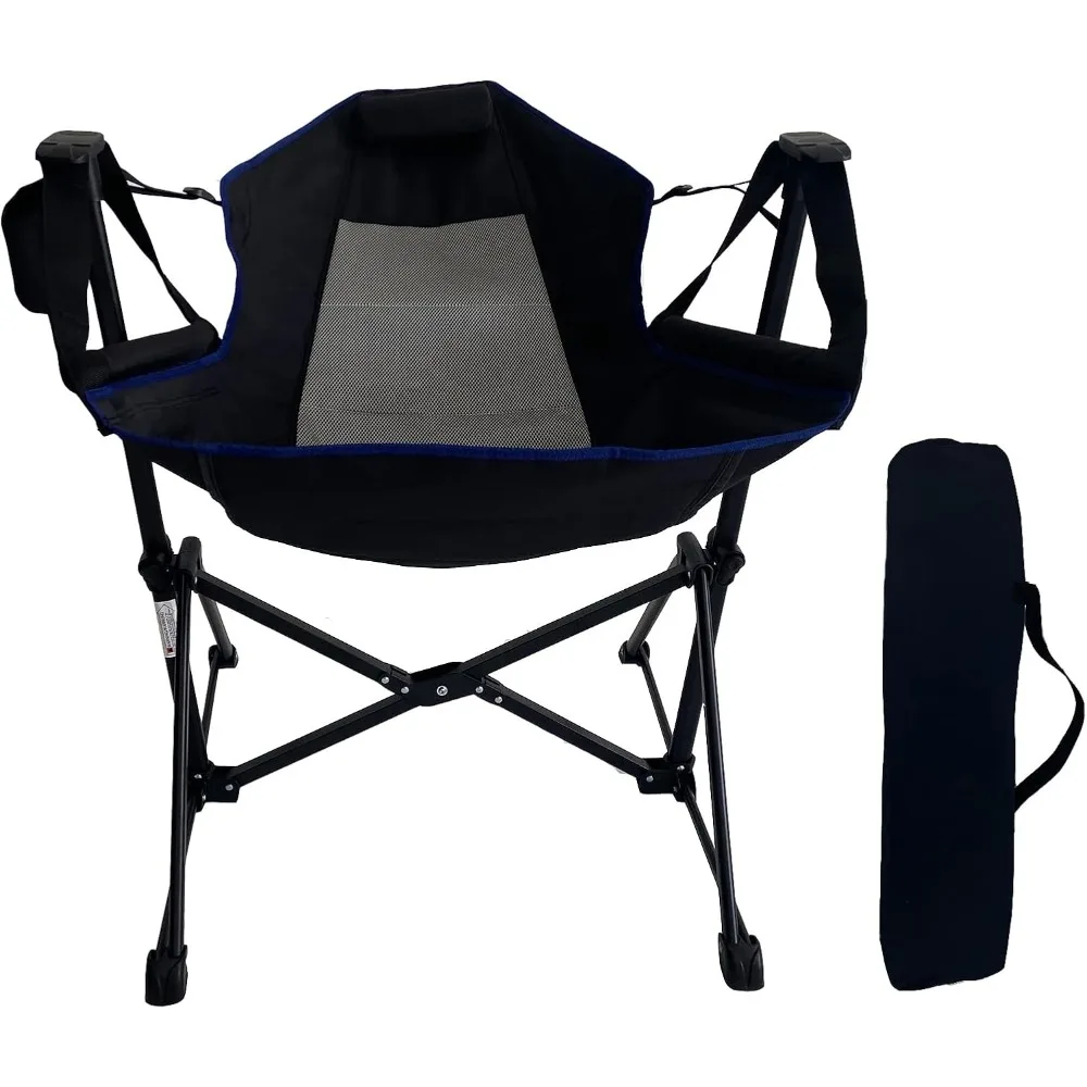 

Hammock Camping Chair,Outdoor Swinging Rocking Camping Chair,Folding Adjustable Back Portable Hammock Chairs for Patio