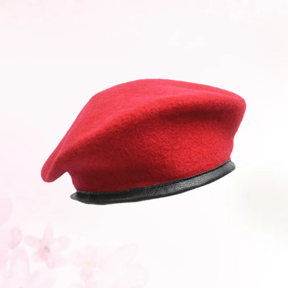 

Adjustable Pure Beret Hat Unisex For Men Sunscreen Cap Women Spring Autumn Stylish Driving Sun Hat Warm Cozy Red
