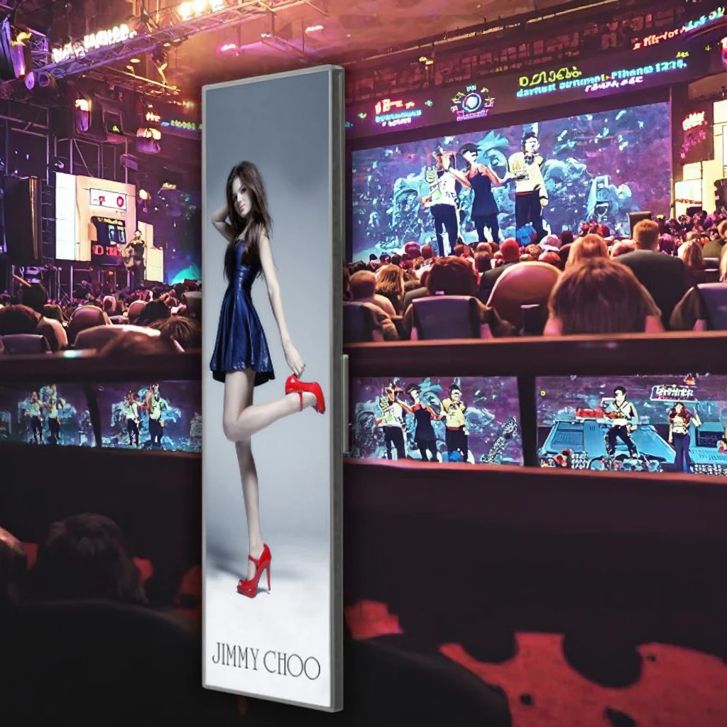Digital Catalog LED Poster Display Advertising Screen 2mm Pixel Pitch 600-900cd/sqm Brightness for Indoor/Outdoor Endless Aisle