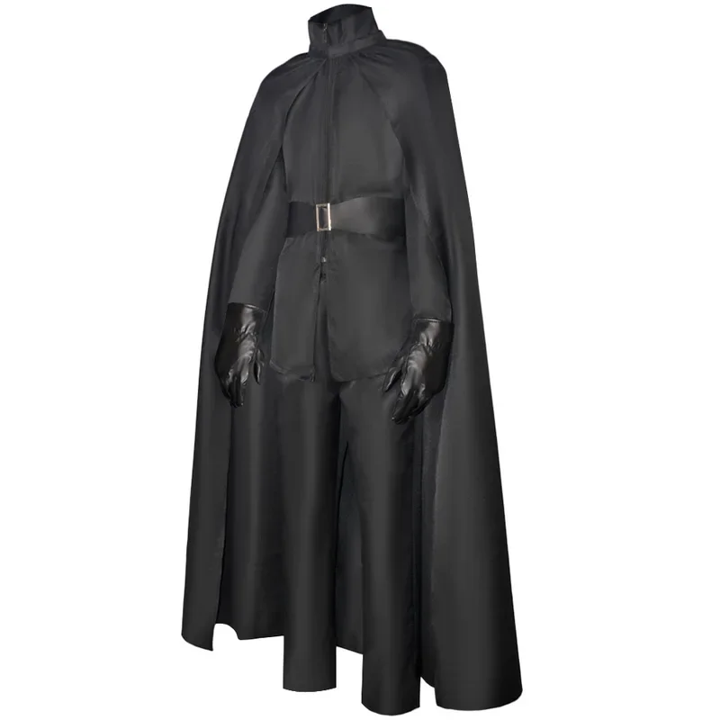 V Cosplay disfraces de película venganza espadachín negro uniforme capa Halloween carnaval fiesta vestir para hombres