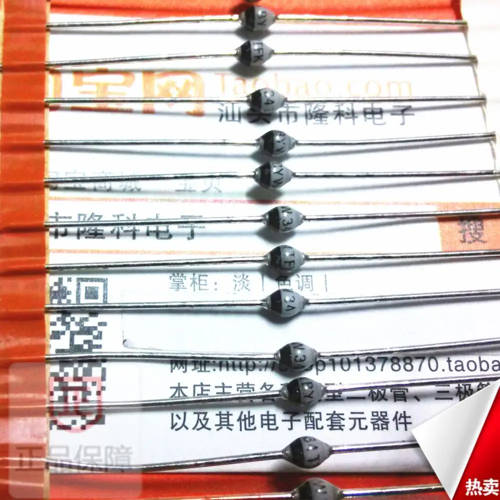 10PCS 100% New original PH BZT03C27 Zener diode 27V 3W round glass passivation SOD-57