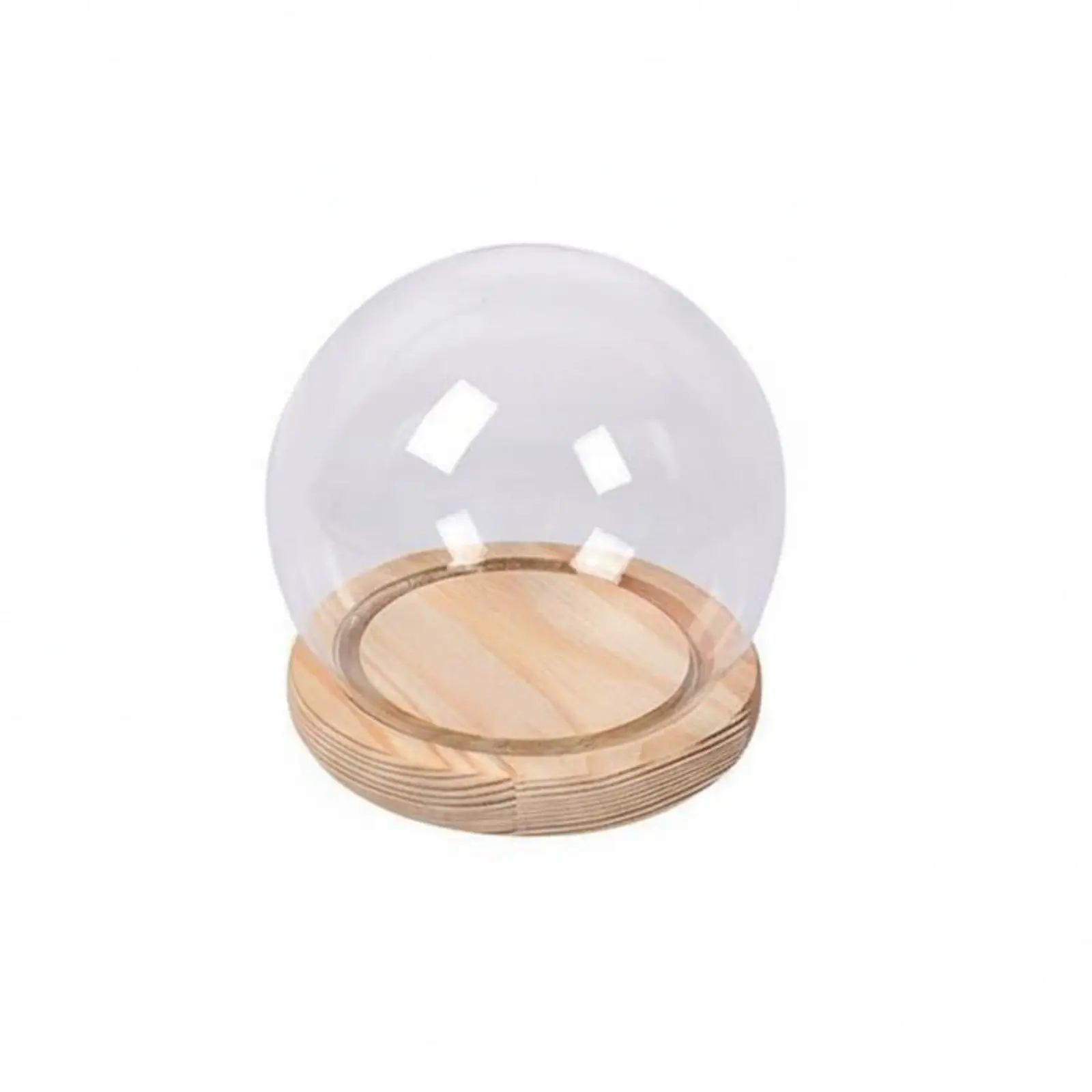 Spherical Glass Dome Cloche for Collectible Figures Dollhouse Props Home Styling Elegant Display Piece