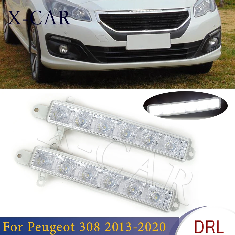 X-CAR For Citroen C-Elysee Berlingo B9 C1 C3 MK2 2005-2020 For Peugeot 308 2013-2020 LED DRL Headlight  Fog Lights 9802795580