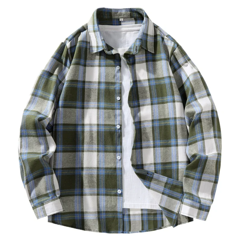 

Vintage Plaid Shirts for Men Clothes Camisa Hombre Elegante 2026 Long Sleeve Casual Business Tops for Man Loose Cardigans Shirt