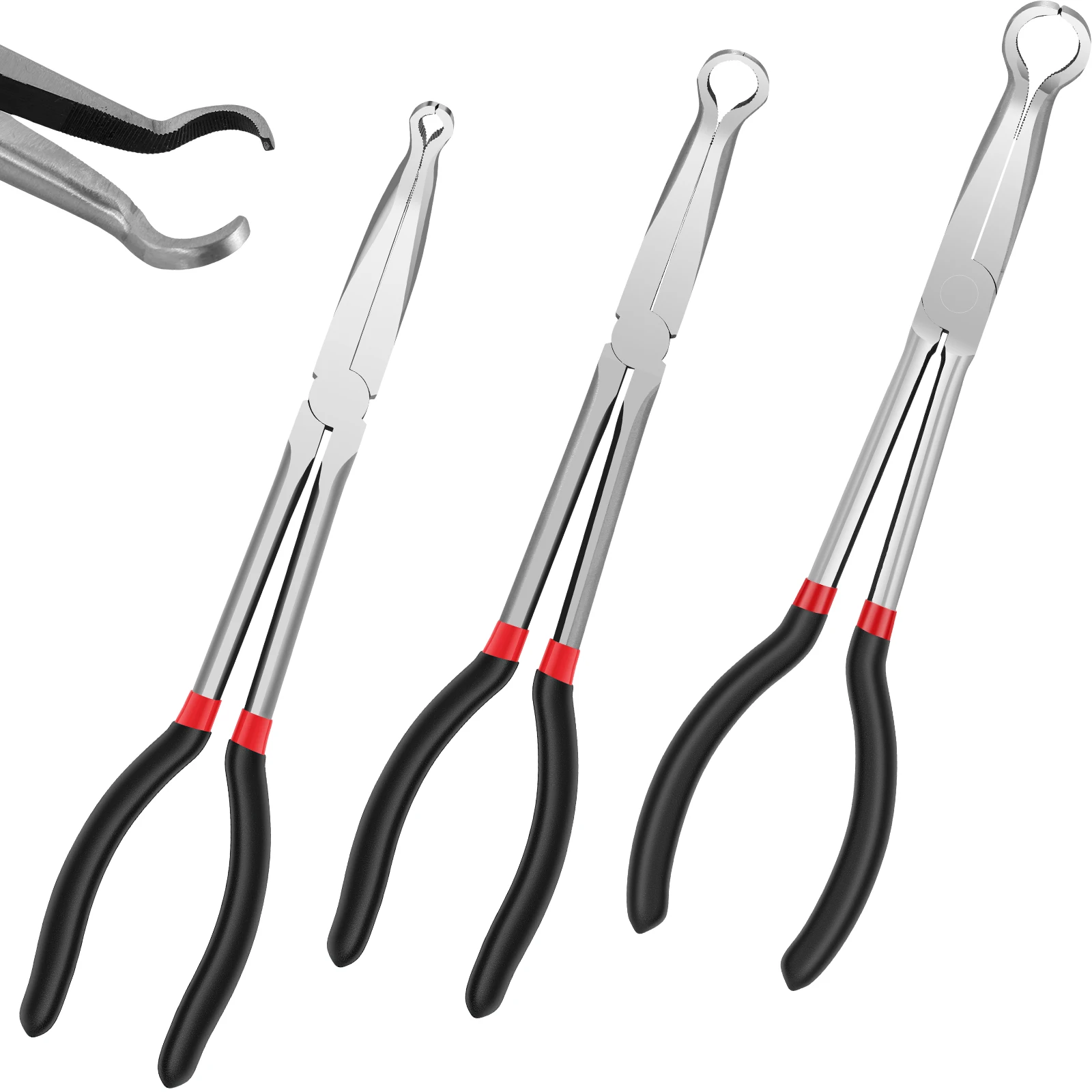 3 قطع من 11 بوصة O-حلقة كماشة تمديد كماشة خرطوم كماشة الكربون الصلب اعة التفكيك كماشة أدوات يدوية #1