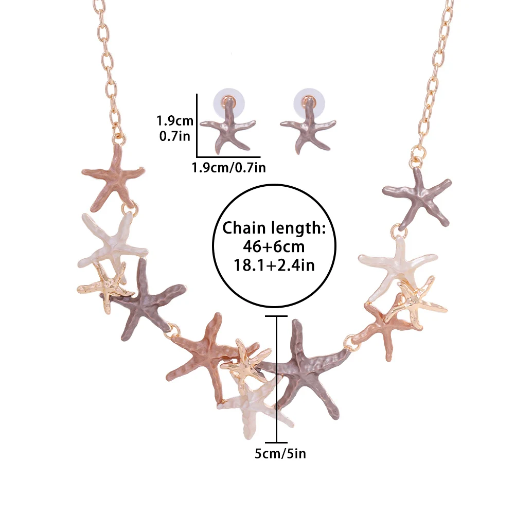 Cring Coco Fashion Necklaces Female Starfish Shape Choker Jewelry Trendy Chains Necklace Dropshipping Friend Gift for Women